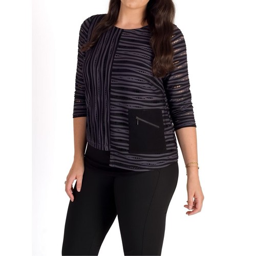 Chesca black grey - black, textured