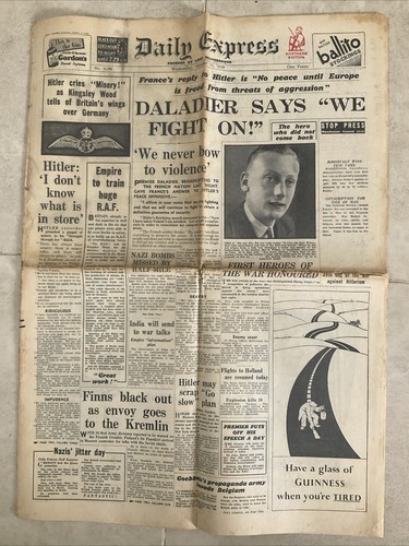 Original wwii newspaper daily - original,