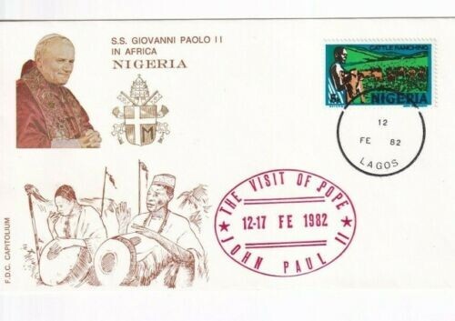 Nigeria 1982 visit the pope - nigeria, of
