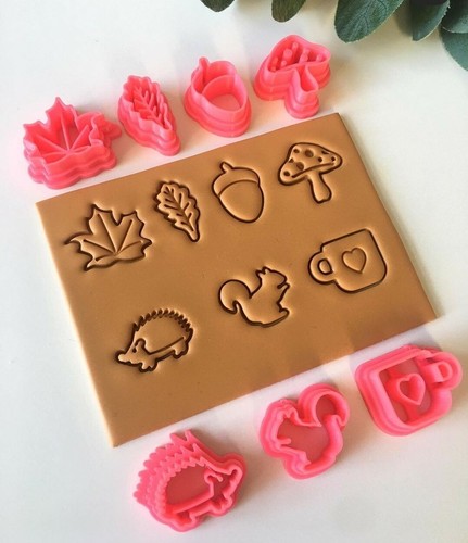 Embossed autumn stud - stud, 7