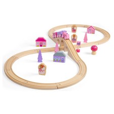 Bigjigs Rail Fairy Figure of Eight Train Set Includes 35 Pieces Wooden Rail Set