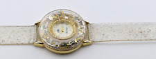 Kirks Folly Women's Glitter Gel Gold Tone Quartz Watch  Working