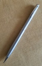 VTG SHEAFFER Triumph CHROME White Dot Click Clip Twist Pencil