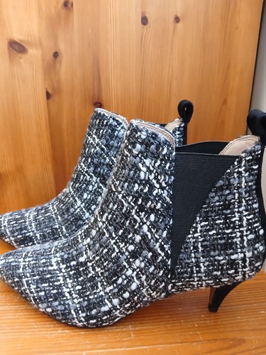 Next ankle boots black white - black,