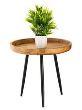 Side Table Wooden Round Coffee