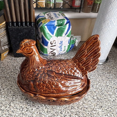 Brown glossy glazed ceramic - brown,