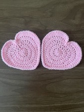 Crocheted Heart Coasters