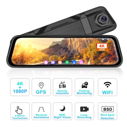 66in dual lens car dvr - 9.66in,