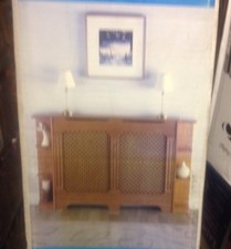 One Pair of End Shelves For Radiator Cabinet MDF Classic Oak- WINTHER BROWNE