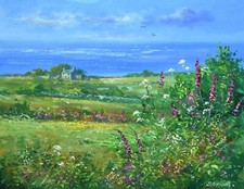 Richard Blowey Oil Painting Road To St Ives Cornwall Original Cornish Art