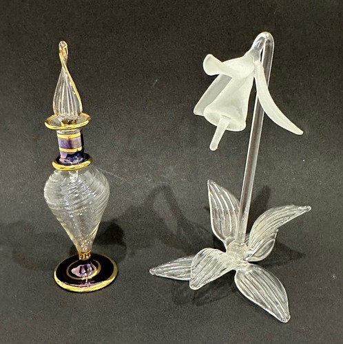 Opaque glass flower ornament - ornament, &