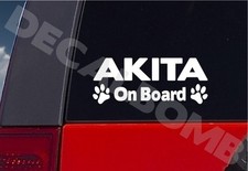 Akita On Board paw print decal