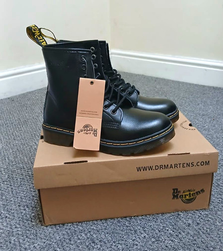 Martens black leather - black,
