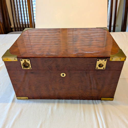 Vintage burl walnut campaign - walnut,