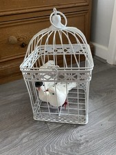 Wedding Bird Cage 30x18cm Hanging Decor-  bride and groom doves