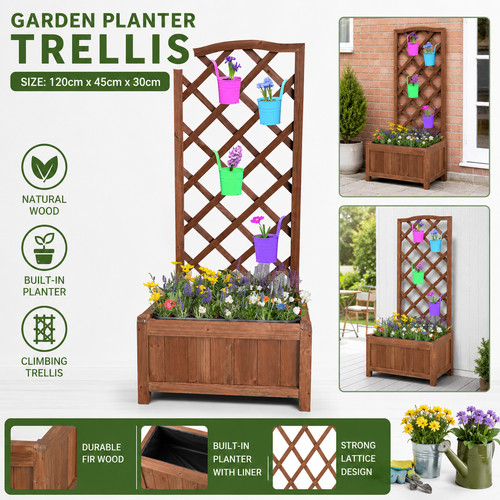 Wooden garden planter - wooden,