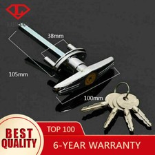 Garage Door Silver T-Handle Lock with 4 keys Security Locking For RV Trailer