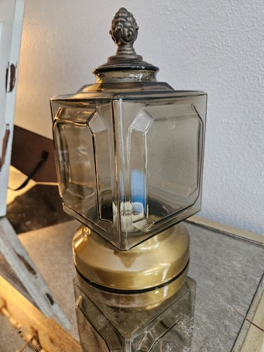 Vintage cube glass pendant - glass,