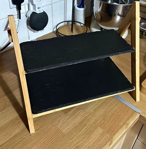 Tier slate wood - 2-tier, &