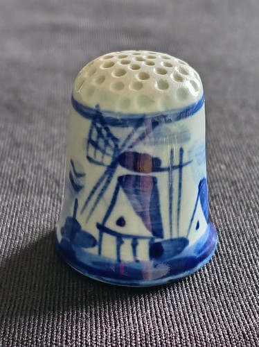 Delft windmill thimble 1980s - windmill,
