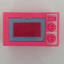 Barbie Doll Microwave Oven Kitchen Appliance Home Furniture Hot Pink Vintage 90s