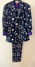 2 Piece OPPOSUIT -Blk & Wht STARS -Purple lining- Jacket  40" Trousers W 32"L31"
