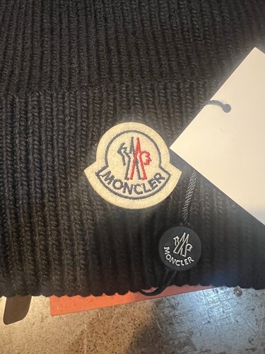 Moncler mens black beanie - mens,