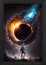 Black Hole v1 Framed Wall Art