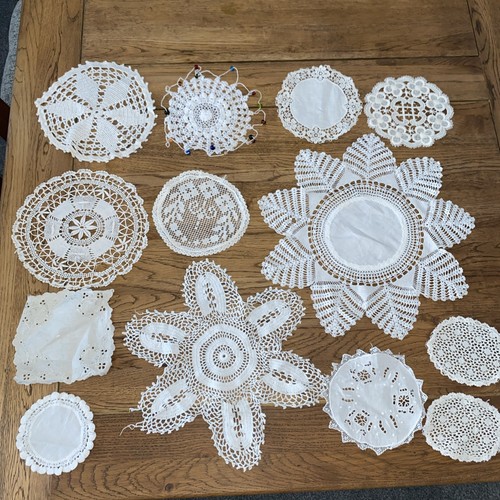 Vintage crochet lace doilies - vintage,