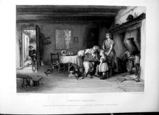 Original Old Antique Print Art