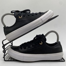 Converse CTAS 2 Ox Black White Trainers Sz UK 4.5 Womens Leather Low Top 555958C