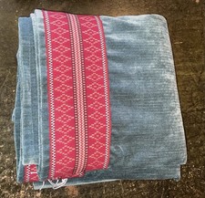 Velvet Curtain  With Embroidery Tape 234cm Drop, 124cm Width