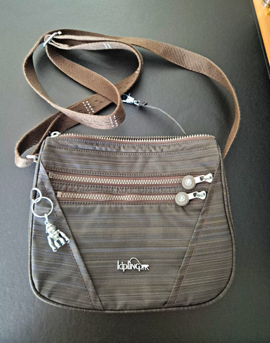 Kipling brown nylon crossbody - kipling,