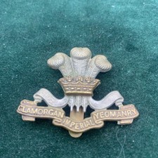 Glamorgan Imperial Yeomanry, Genuine British Army Cap Badge.