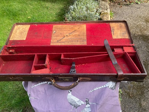 Vintage leather gun case - vintage,