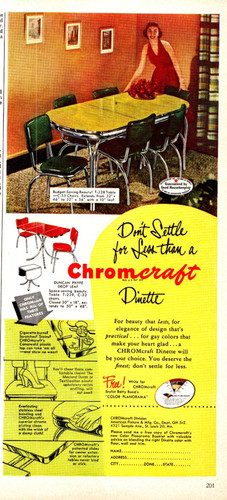 1952 chromcraft dinette table - 1952,
