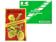 NOS KAWASAKI KDX200 OWNER'S