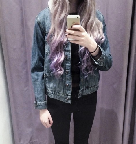 Topshop moto denim jacket with - jacket,