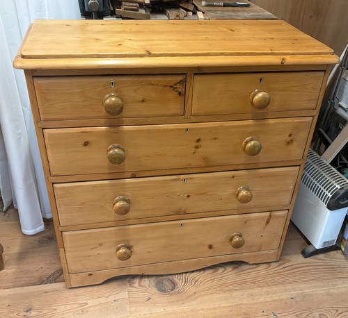 Antique victorian pine chest - antique,
