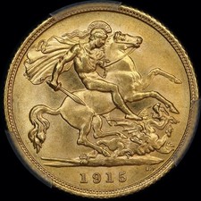 1915 Sydney George V Half