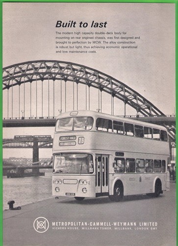 Old bus magazine advert - bus,