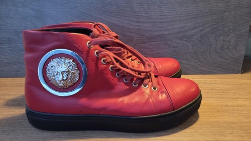 Versace red leather - red,