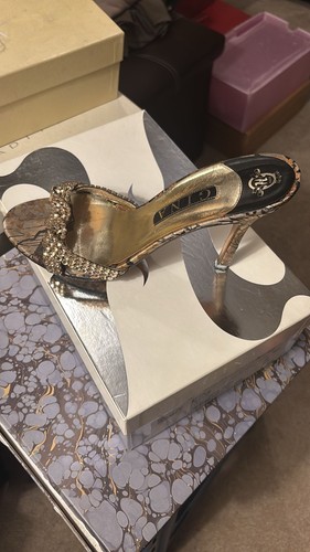 Gina embellished gold heels - , uk