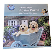 1000 Piece Jigsaw Puzzle Garden Pups - Cute Labrador Retriever Puppies Dog