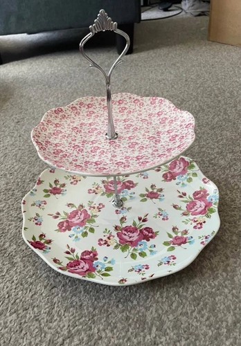 Floral two tired cake stand - floral,