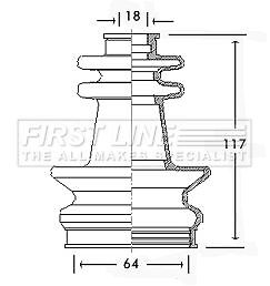 First line front inner boot - front, cv