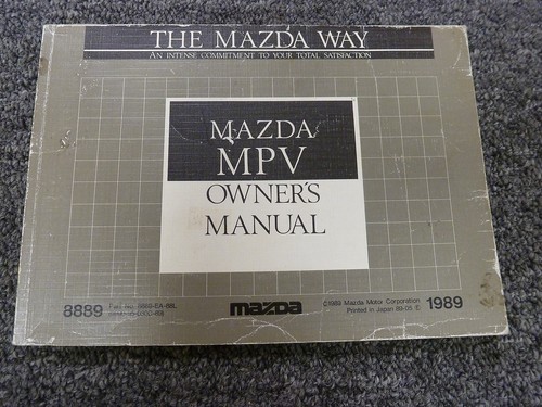 1989 mazda mpv minivan owner - mazda,