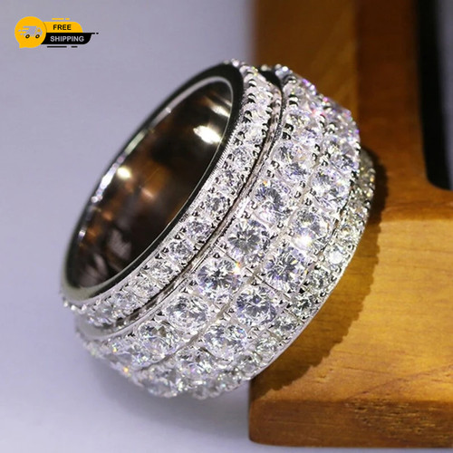 Cubic zirconia wide ring for - cubic,