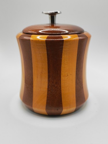 Vintage 1960s striped wooden