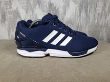 Mens Adidas ZX Flux Torsion Trainers Size UK 10 Navy/White VGC